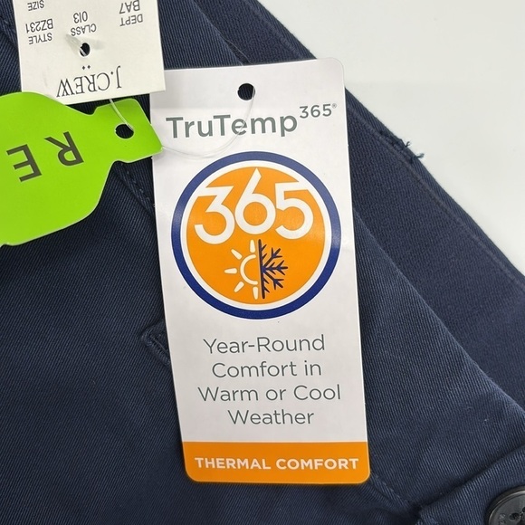 J Crew Factory Straight-fit TruTemp365® navy chino pant size 35x32 NWT BZ231 - Picture 11 of 16